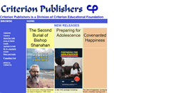 Desktop Screenshot of criterionpublishers.org